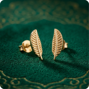 گوشواره  مینیمال طرح برگ